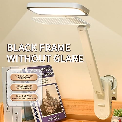 Miniatura 2 de Lámpara de escritorio LED regulable con 3 modos de color  Luz de estudio de atenuación continua para oficina en casa, luz de escritorio pequeña y