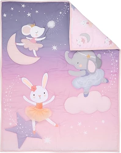 Miniatura 3 de Bedtime Originals Tiny Dancer - Juego de ropa de cama para cuna de bebé 3 piezas elefante