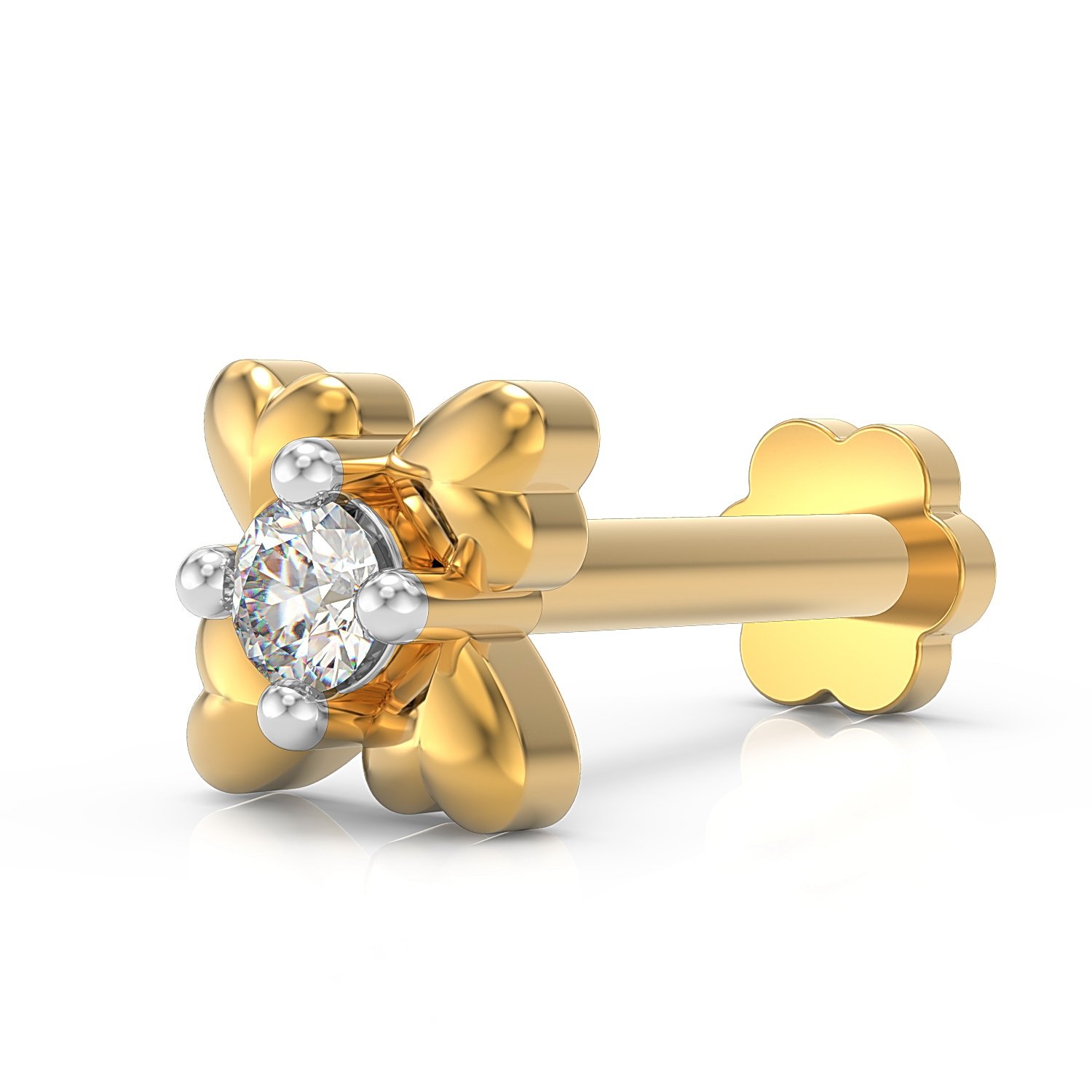 925 Sterling Silver 18K Gold Plated Infinite Hearts Nose Pin for Women and Girls | With Certificate of Authenticity and 925 Stamp-image-39