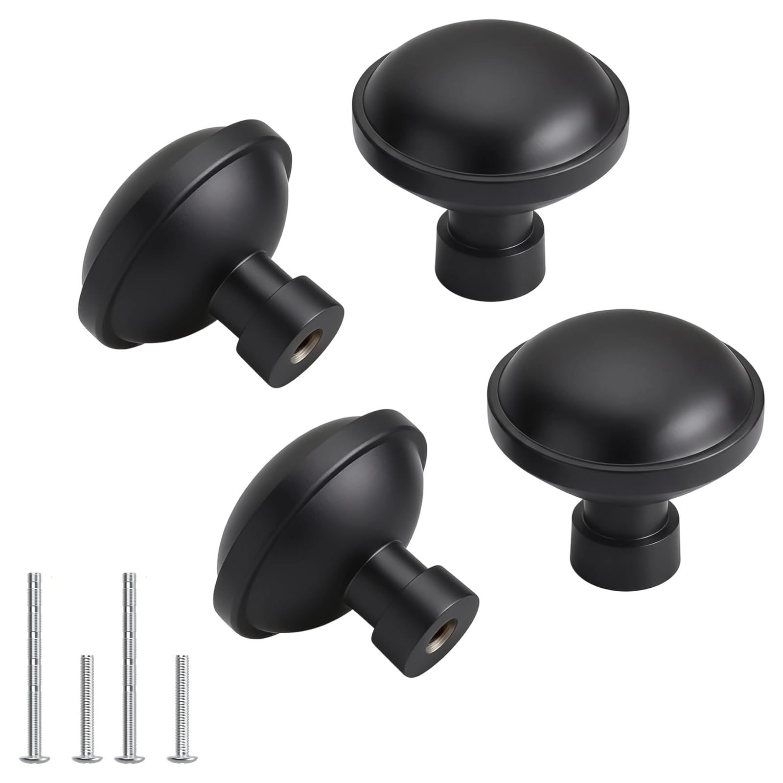 Tsophreniq Black 4Pcs Drawer Pulls Metal Alloy Dressers Knob Cupboard Handle Modern Furniture Handle Bedsides Cabinet Pull Hardware Metal Alloy Cabinet Door Furniture Decoration