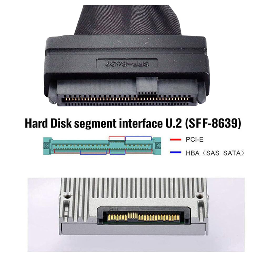 xiwai U.2 U2 SFF-8639 auf Slimline SFF-8654 4i NVME PCIe SSD Kabel für Mainboard SSD 750 p3600 p3700 M.2