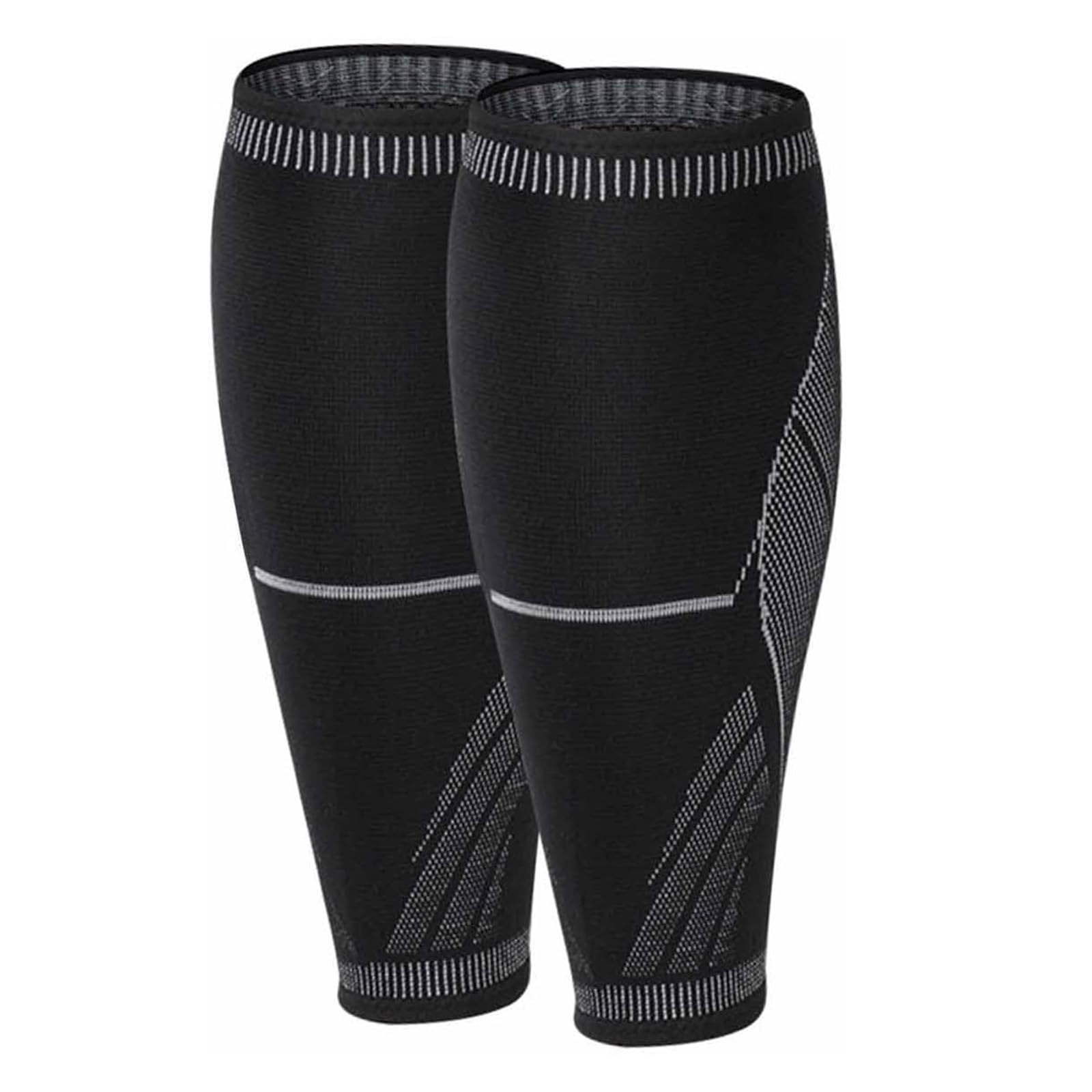 Paikatoa Calf Compression Sleeve Men Women - Shin Splint Compression Sleeve for Varicose Veins & Torn Calf - 1 Pair Comfortable Leg Compression Sleeve in Black