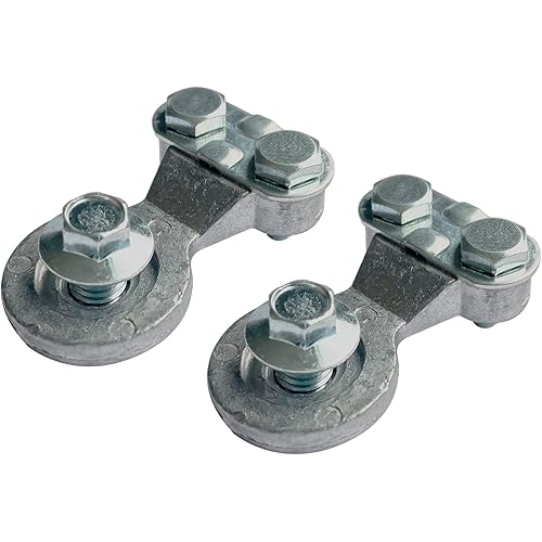Ampper 3/8"-16 Lead Side Post Battery Terminal Clamps, Standard Side Post Battery Terminal Connector Ends Compatible with GM Post (1 Pair)
