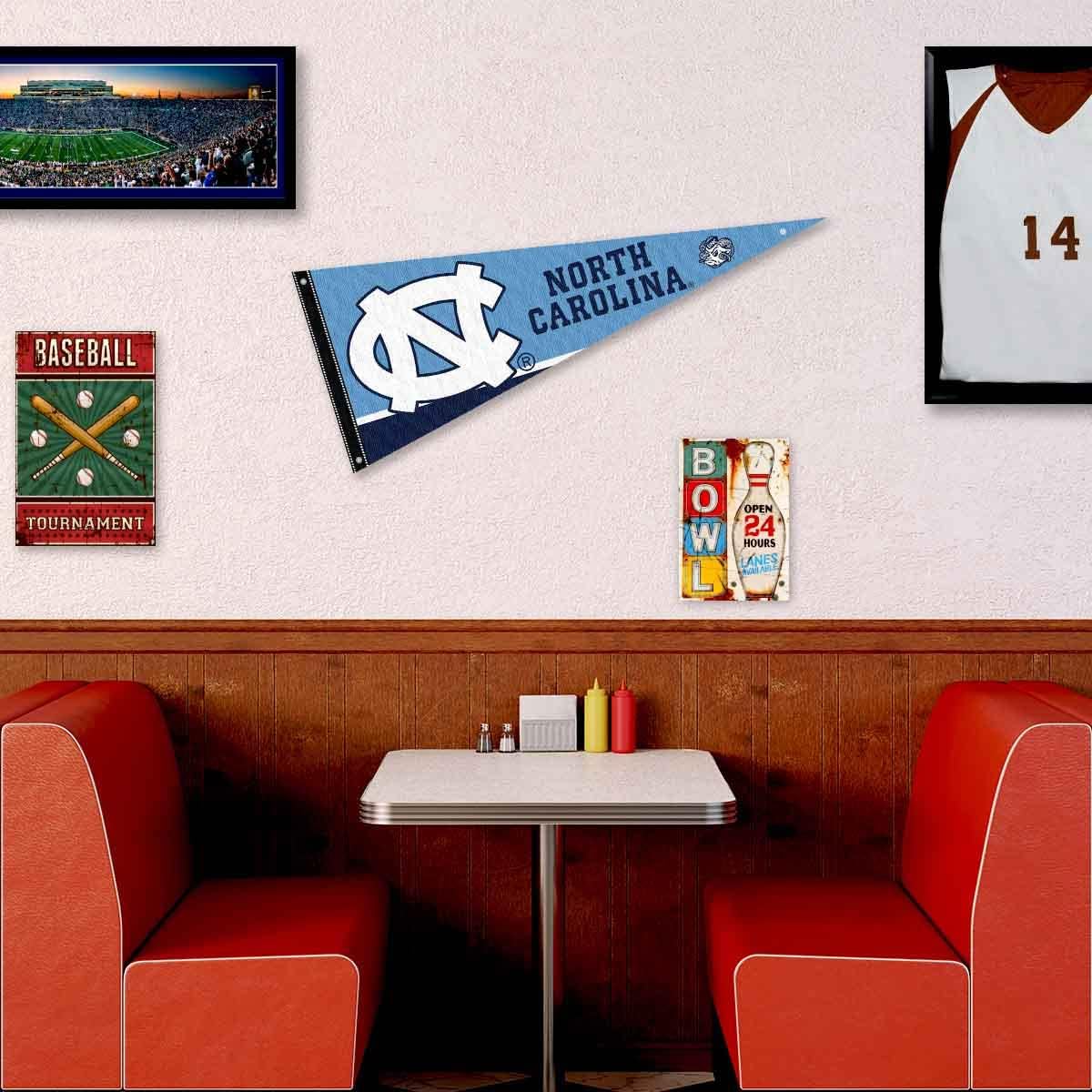 UNC Tar Heels Pennant Flag and Wall Tack Mount Pads - Image 3