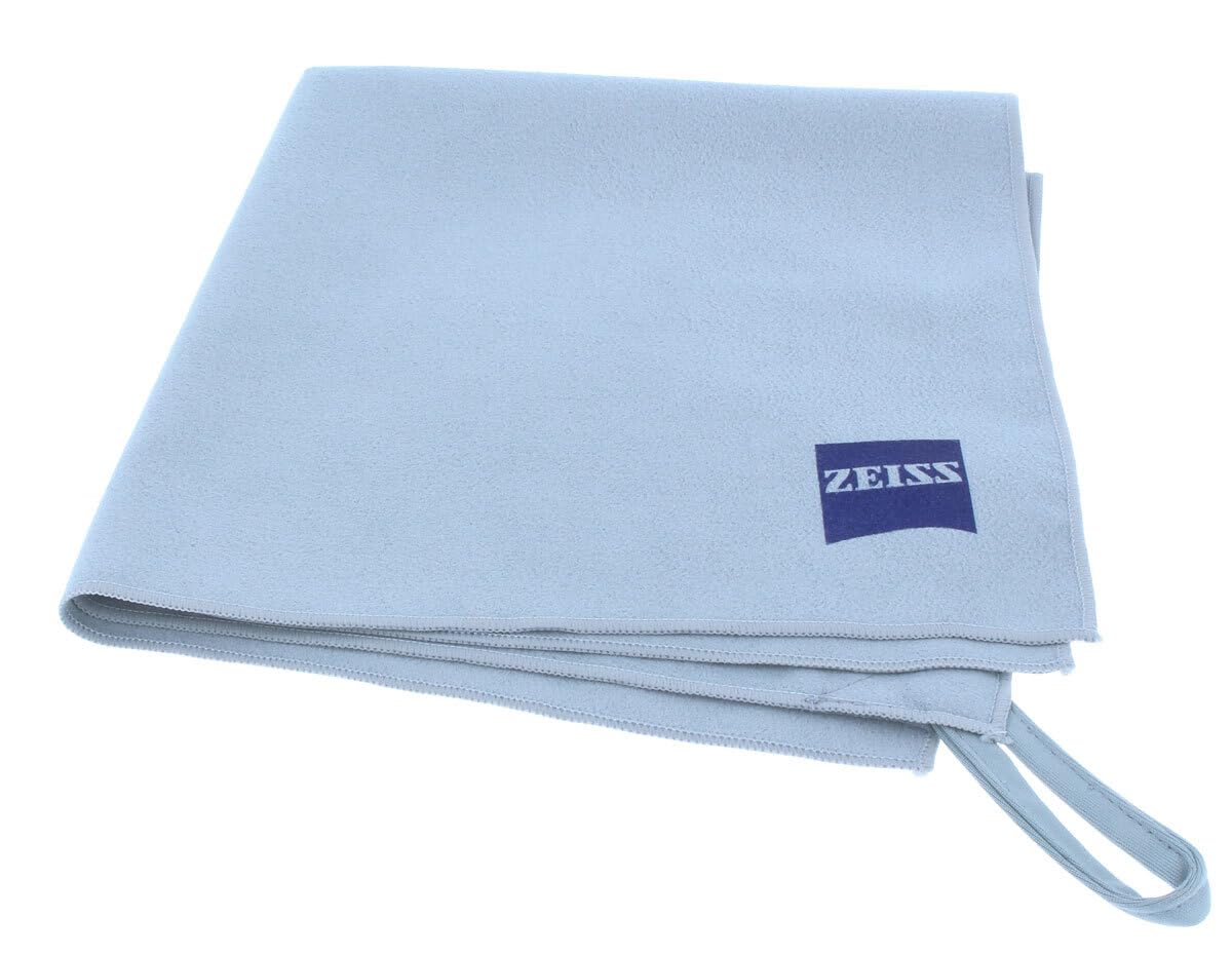 ZEISS Brillenputztuch - Optiker-Werkstatttuch aus Mikrofaser (37x37cm) mit Aufhänger