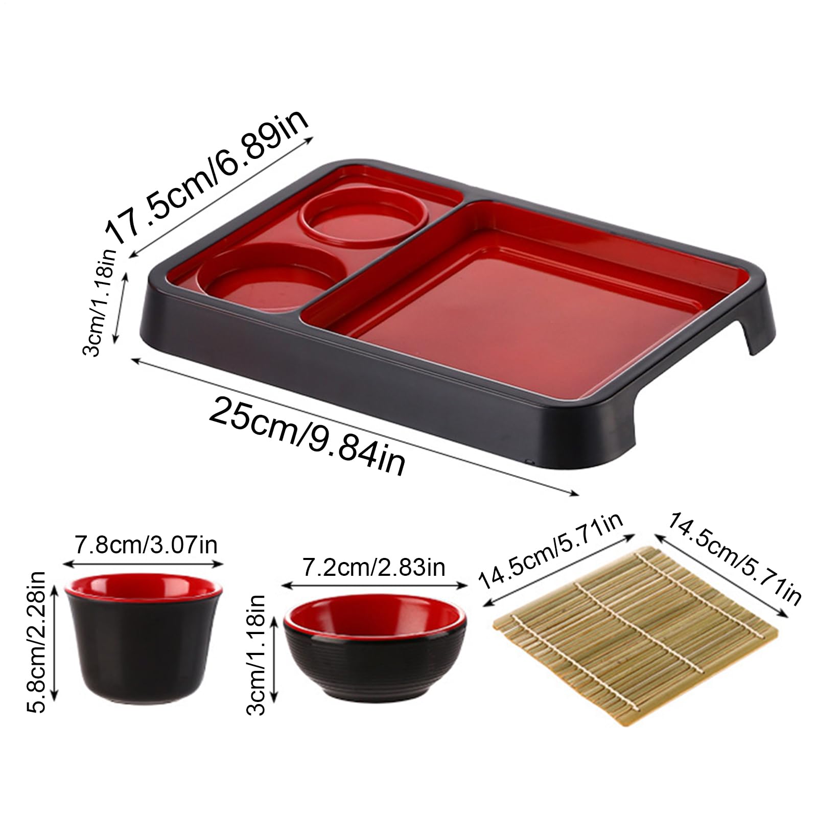Vassoio Di Servizio Soba, Piatti Di Tagliatelle Soba Giapponesi Set | Vuoto Non Scivolato Per Stoviglie Per Salse Condimenti Snack APEPETIT APETÉSIR PEUILLET DIGNER DIRETTA