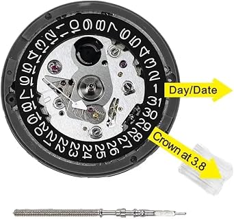 Black Date Automatic Mechanical Watch Dial Mods Repair Watchmaker