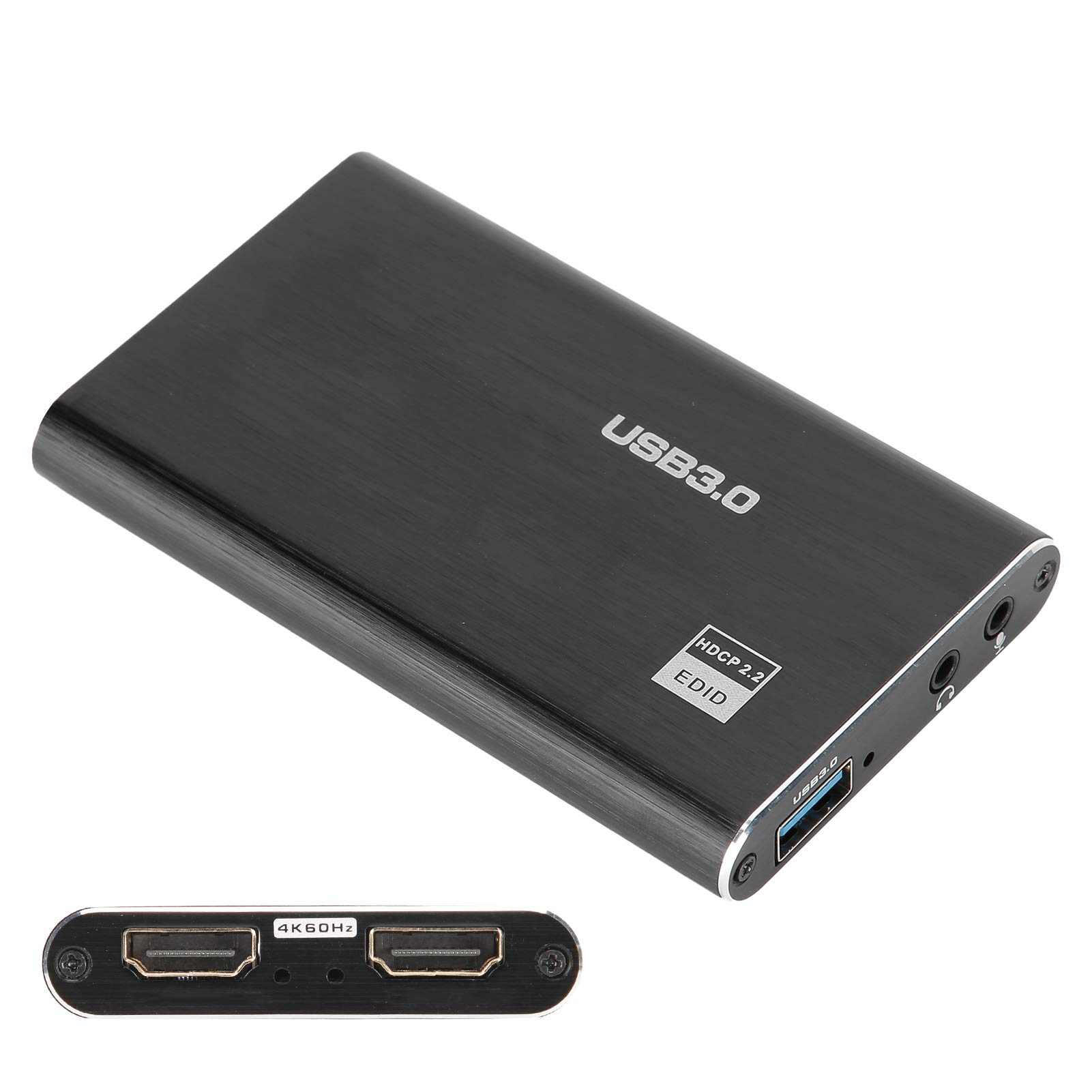Game Recording Live Streaming Box, USB3.0 HDMI Video Capture Card, 4K Input 1080p60 Recording for PC Mac Linux, UVC UAC Plug and Play for OBS Twitch YouTube Gaming
