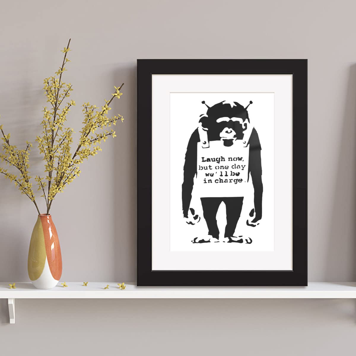 バンクシー チンパンジー バンクシー「Laugh Now」の意味と解説 | The