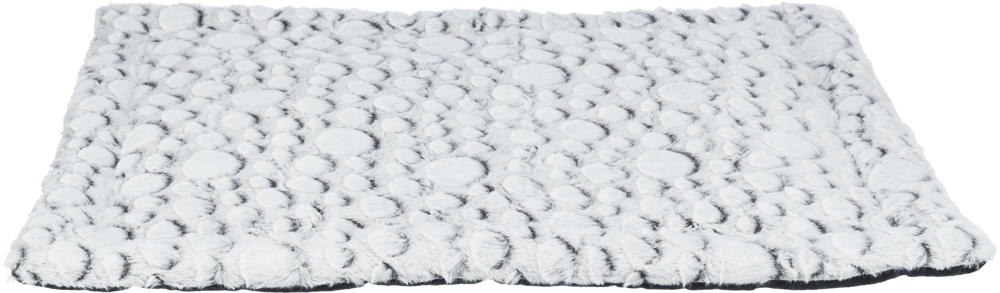 TRIXIE besonders weiches Hundebett mit rutschfestem Boden LIEGEMATTE Mila, PLÜSCH, 100 × 70 cm, WEIß-GRAU waschmaschinengeeignet - 38989