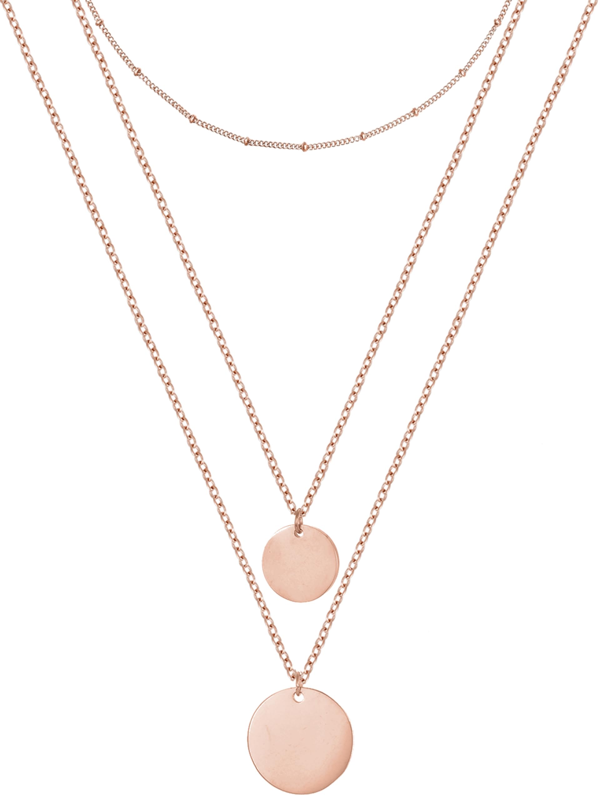 BONNYBIRD® Wasserfestes Edelstahl Ketten Set Damen in Silber, Gold & Roségold - Langlebige Halskette Damen, 100% Wasserfest & Hautverträglich BonnySydney