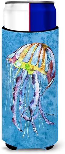 Caroline's Treasures 8682MUK Medusa Ultra Hugger para latas delgadas, funda enfriadora de latas, lavable a máquina, funda para bebidas, aislante,