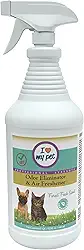 Theochem Eliminador de odores I Love My Pet, fórmula enzimática profissional para urina de gato e xixi de cachorro, 946 ml, aroma fresco da floresta