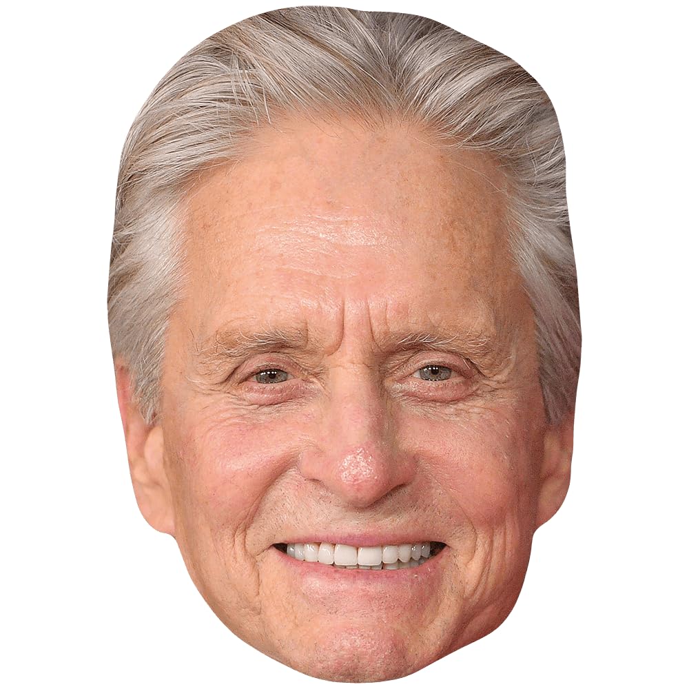 Michael Douglas (Smile) Celebrity Mask, Flat Card Face, Fancy Dress Mask