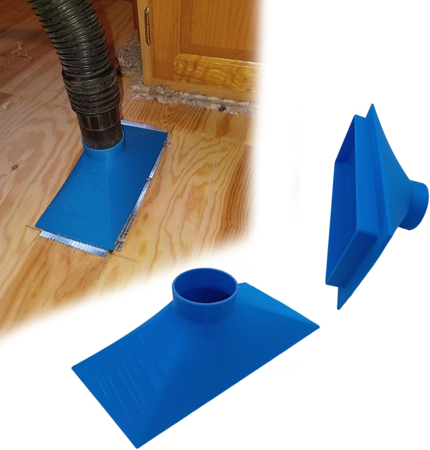 Duct Vacuum Attachment for Shop Vac, HVAC Cleaning Tool Fit Air Vent Duct Cleaner Supply Nozzle(3 inches * 9 inches) (Blue)