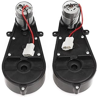 Electric Replace 2 Pcs Electric Motorcycle Gearbox with Motor Kids Ride On Car Parts Electric Car Gearbox with Motor 12V Dc 550 Motor Gearbox Ride