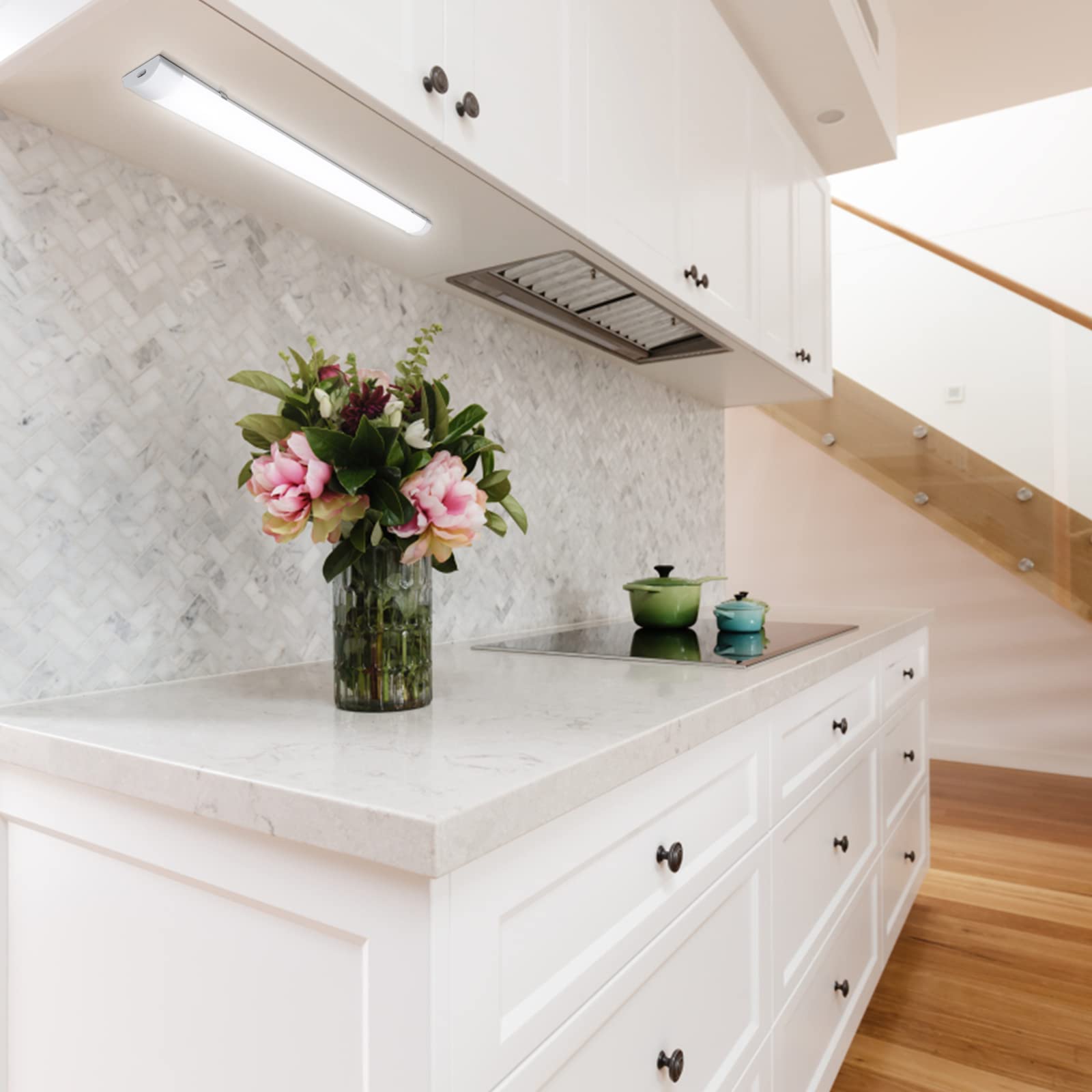 Regleta LED de 2 x 120CM, 36W 3060LM, Potente Plafón LED, IP65 Impermeable, Tubo LED resistente a la humedad de 4000K, para Cocina, Baño, Luz LED de taller, Blanco Neutro