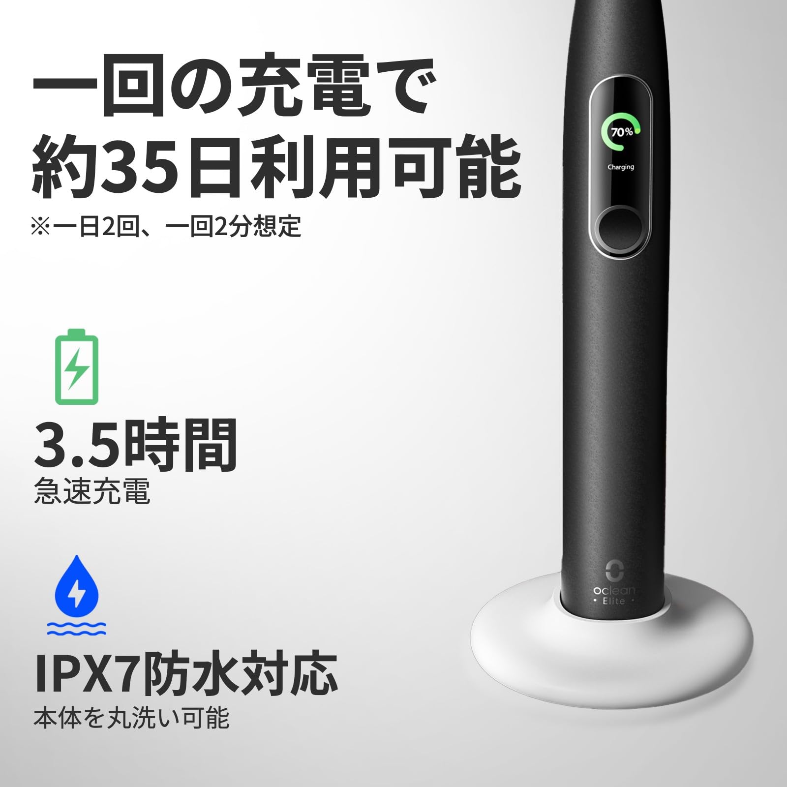 Amazon.co.jp: Oclean X Pro Elite 電動歯ブラシセット - 静音 タッチ