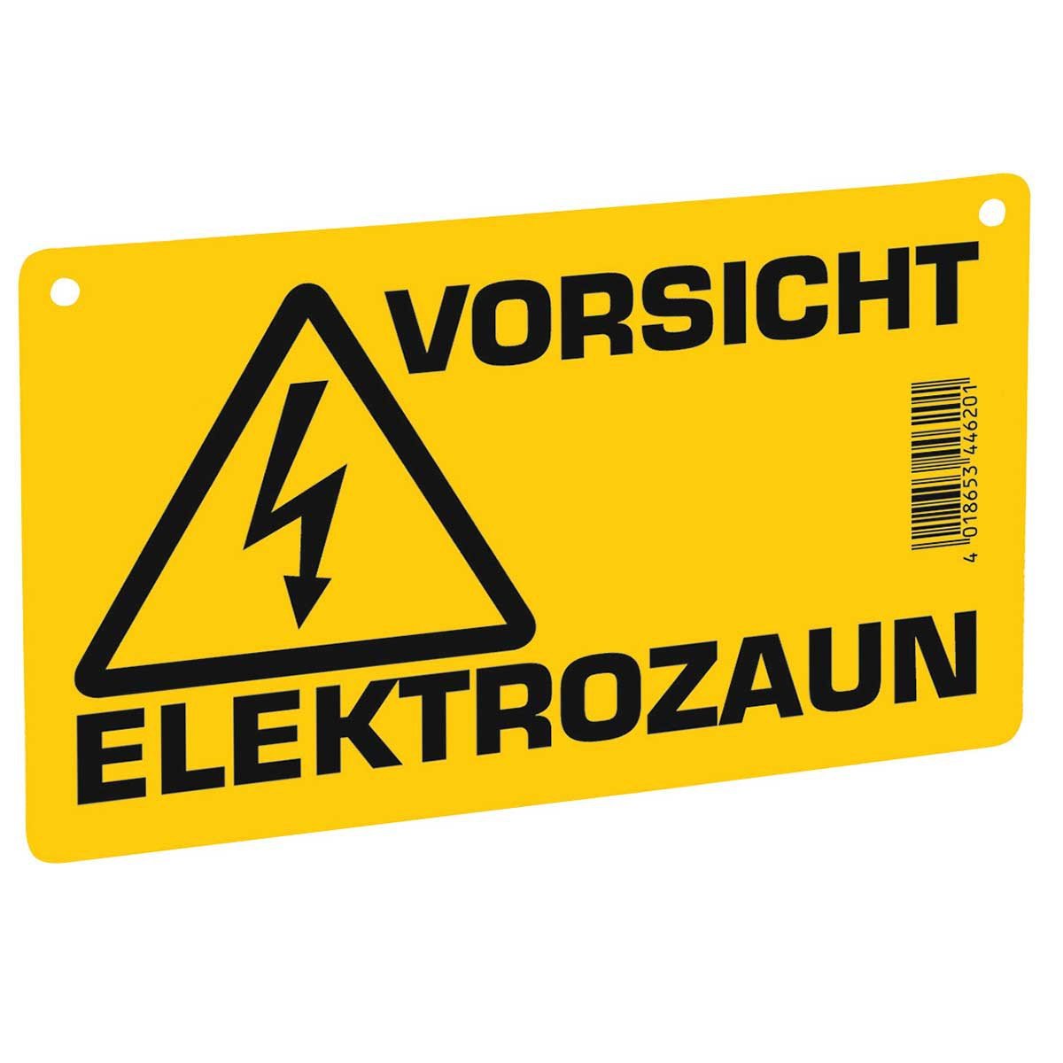 Kerbl Warning Sign for Pasture Fence (Neutral) Printed on Both Sides 20 cm x 12 cm Yellow
