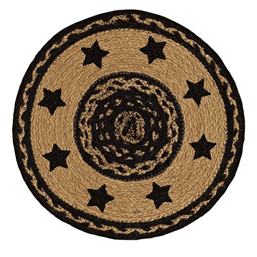 VHC-Brands-6679-Farmhouse-Jute-Tablemat-Stencil-Stars-13 VHC Brands 6679 Farmhouse Jute Tablemat Stencil Stars 13