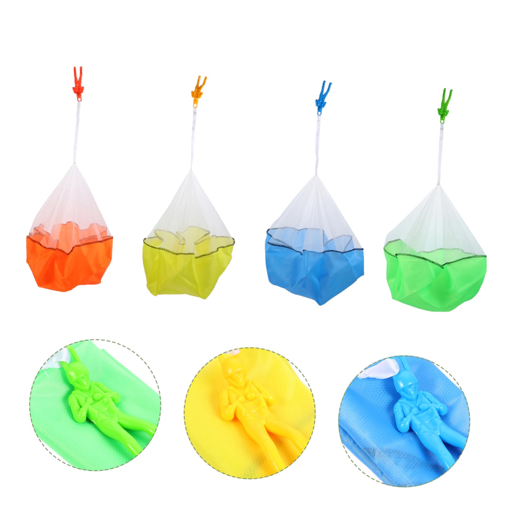 Abaodam Material Parachute Toy for Kids Army Style Hand Throw Outdoor Simulation Game Random Style