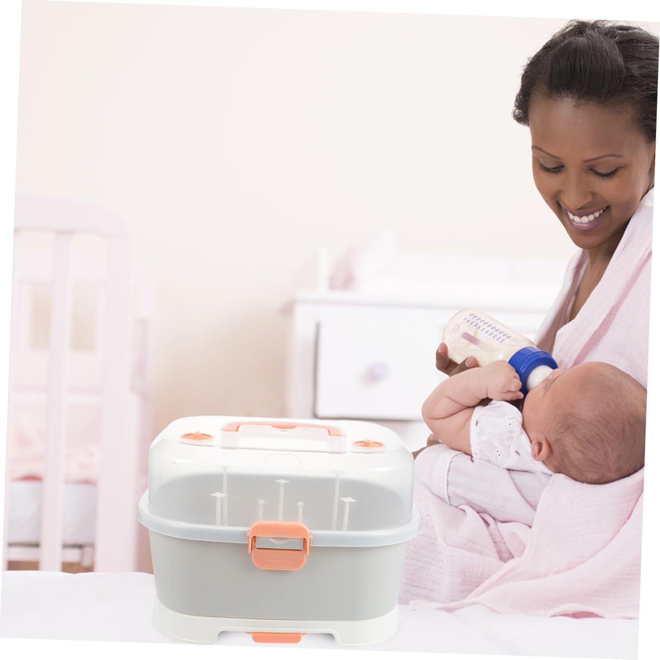 Tragbare Aufbewahrungsbox für Babyflaschen, Groß, Pp | Reisen und Outdoor, Verschleißfest, Große Kapazität, Geeignet für Küchenutensilien und Milchflaschen