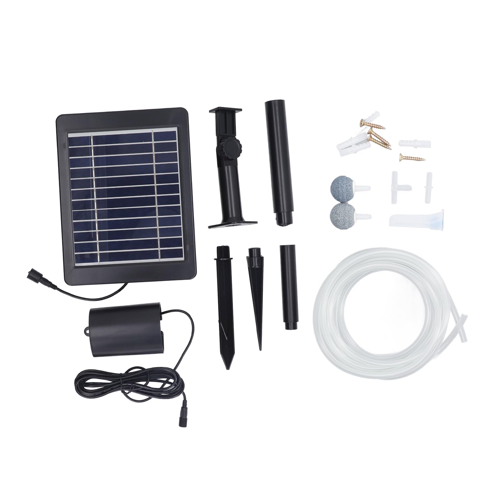 FTVOGUE Bomba de Oxígeno Solar Bomba Aireadora Ajustable con Panel Solar