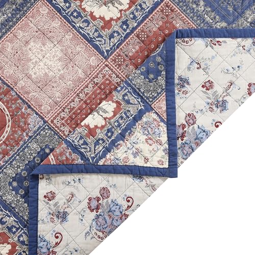 Image of Paseo Road Tasha Polizzi Patchwork Bandana 3 Piece King Cotton Quilt Set