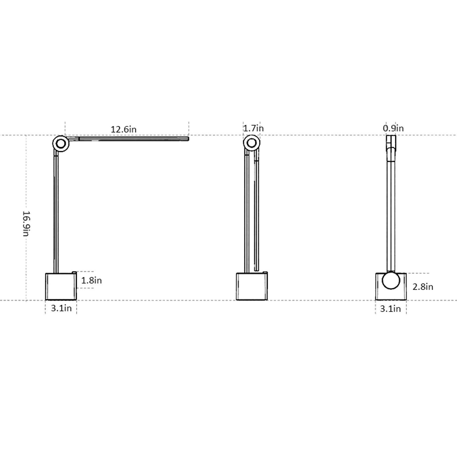 Lampada da comodino Lampada da scrivania a LED, Lampada da studio, Lampade a luce diurna dimmerabile, Lampada da scrivania con controllo touch, 3 gradi di luminosità, 10W, Lampada da comodino per la
