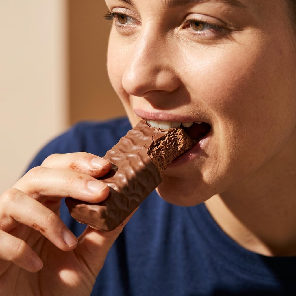 JUSTLOADING Barrita Proteica Brownie Chocolate Negro, 35 unidades x 27g