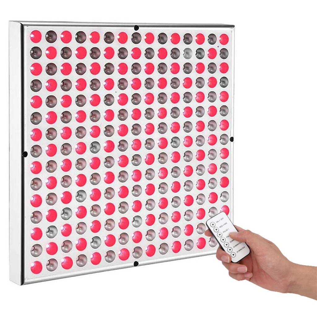 Dispositivo de Terapia de Luz Roja, Lámpara de Terapia de 225 LED con Mando a Distancia, Lámpara de Calor de 45W para Rostro y Cuerpo, Alivio del Dolor, Antienvejecimiento de la Piel ( Color : 1pcs )