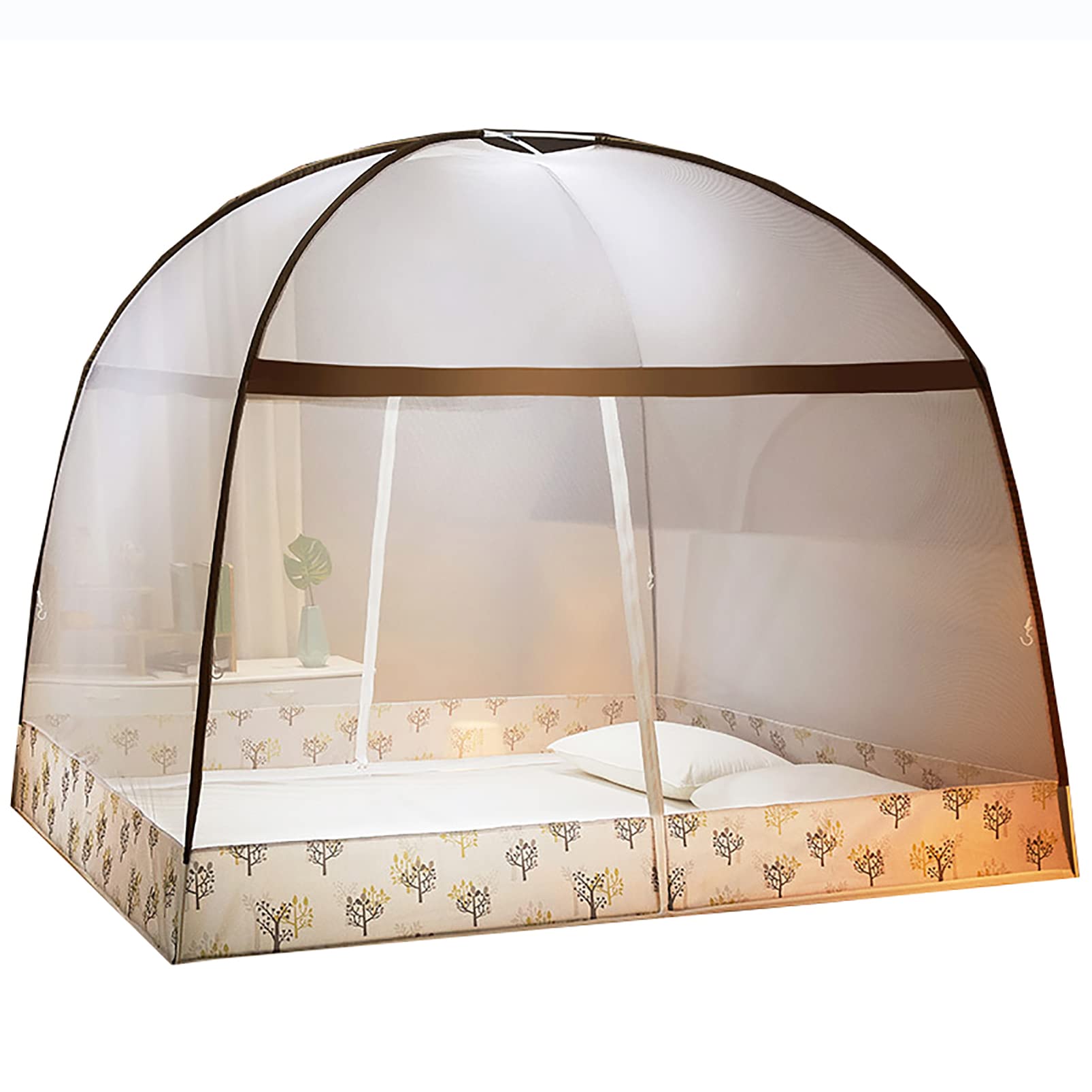 GJMSSMY Pop Up Bed Net Tent,bed Canopy,Portable Travel Foldable Double Door Mosquito Camping Curtain with Bottom Handy Installation,D,120 * 200CM