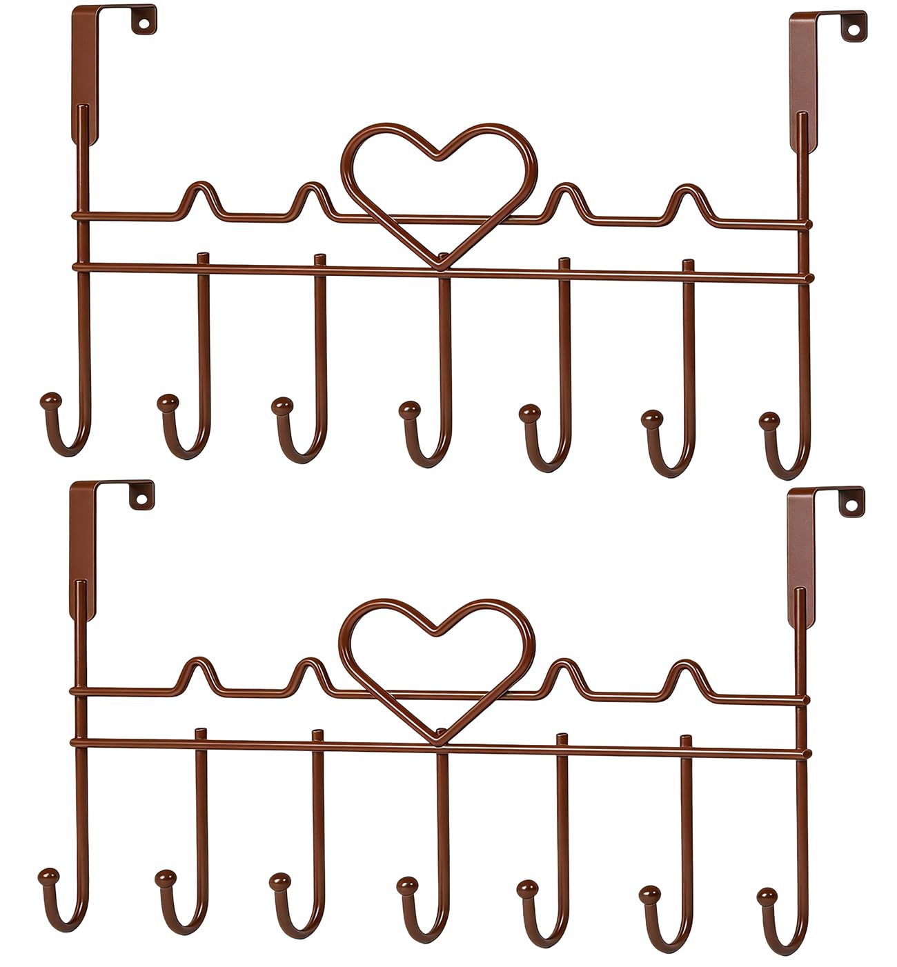 Wbdxwb Bronze Over The Door Hook, Over Door Hanger For Coat, Towel, Bag, Robe (2 Pack, )
