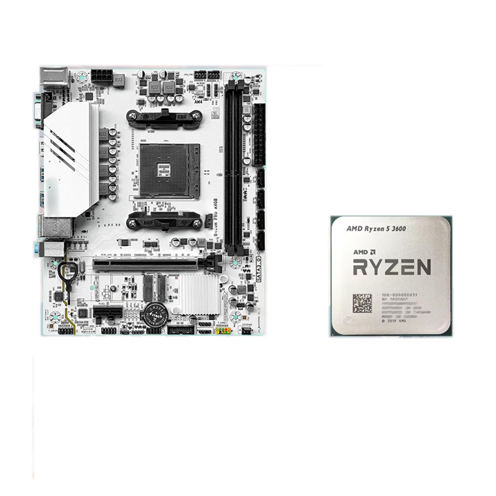 componenti pc Fit For JGINYUE R5-3600 6C12T CPU B450M PRO ARGB Kit scheda madre PC desktop DDR4 MAX 32GB combo Bundle DIY Office home light gaming
