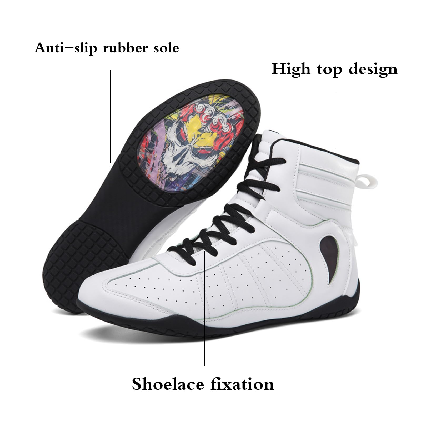 Chaussures De Boxe,Chaussure De Lutte,Bottes De Boxe Mixte,Chaussures De Lutte D'EntraîNement De Combat,AgréAble à Porter,Pour Absorber Les Chocs,Dessus en mesh respirant,Pour Hommes Et Femmes