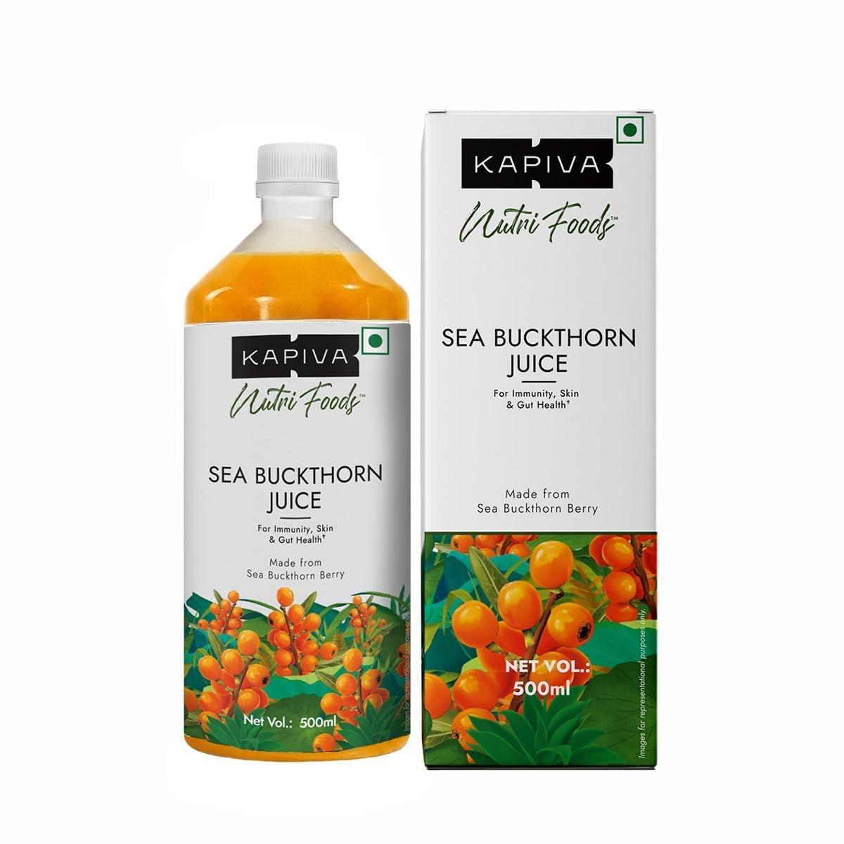 Kapiva Sea Buckthorn Juice – 500ml | Omega 7-Rich Superfruit | Supports Immunity, Glowing Skin & Gut Health | With Omega 3, 6 & 9-image-42