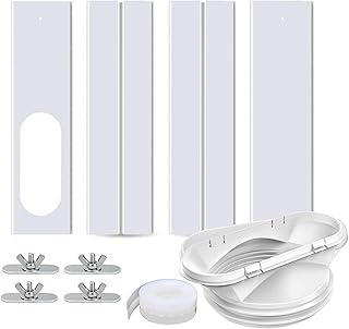 Mobile Air Conditioner Vent Kit, Air Conditioner Vent Exhaust Hose Kit, Extendable Vent Hose Kit, Universal Portable AC Units Air Conditioner Sliding Door Kit