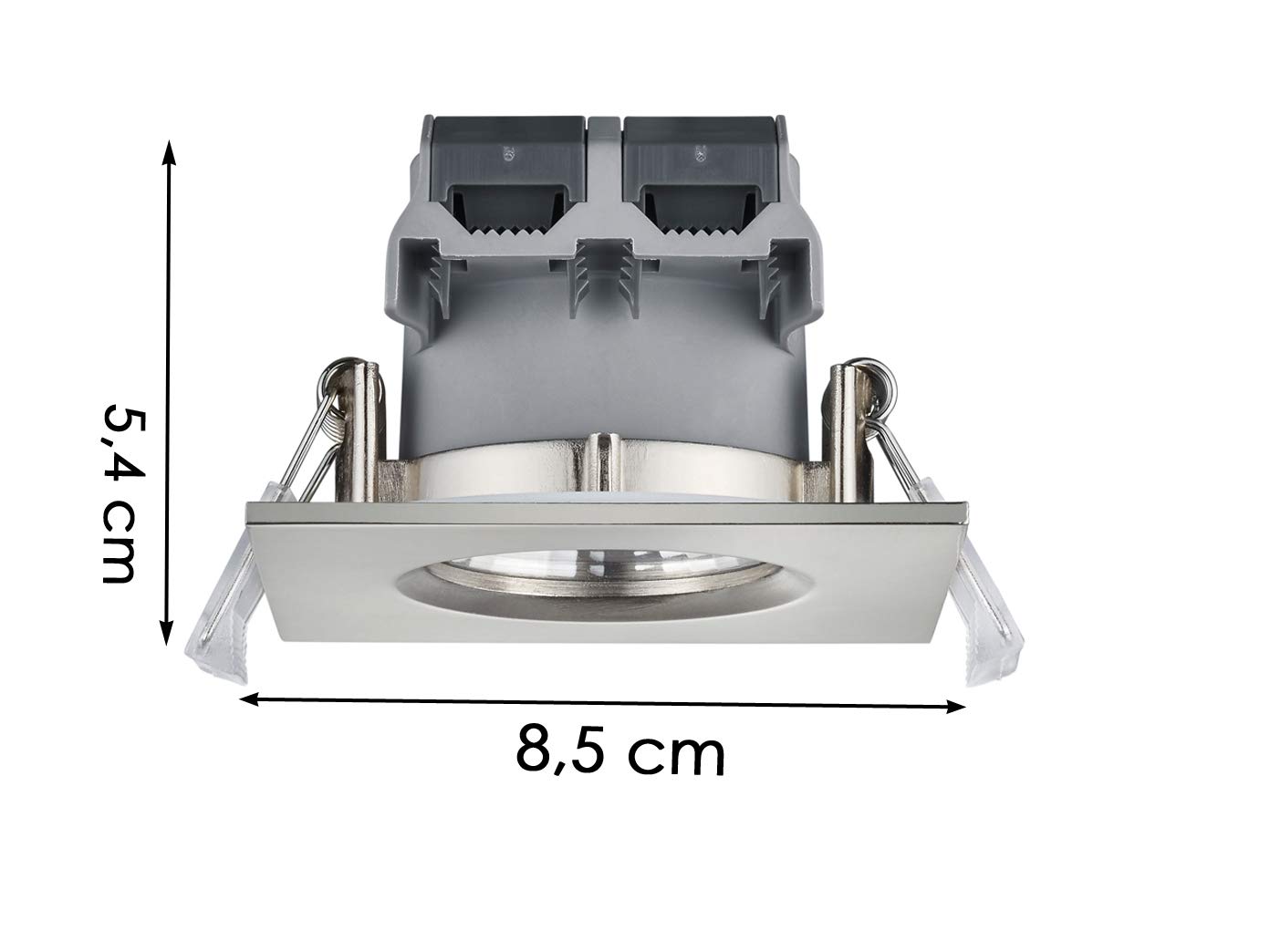 ANGOLARE iger Faretto da incasso a LED Set Regolazione Continua Dimmerabile (oltre casa installazione) nichel opaco 5,5 Watt – Flessibile moderna soffitto illuminazione lampade, Trio