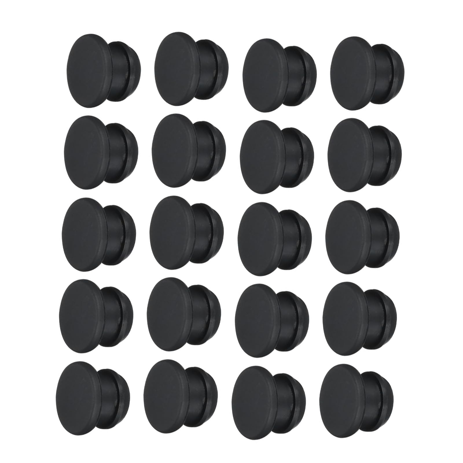 ROWORKX 8.5mm Silicone Snap-In Hole Plugs, 20PCS Rubber Blanking Plugs