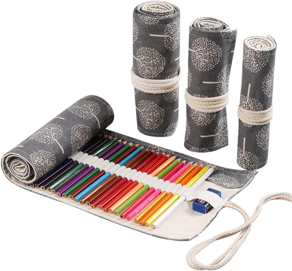 DIYOMR 24/36/72 Slots Pencil Wrap Pencil Rolls, Artist