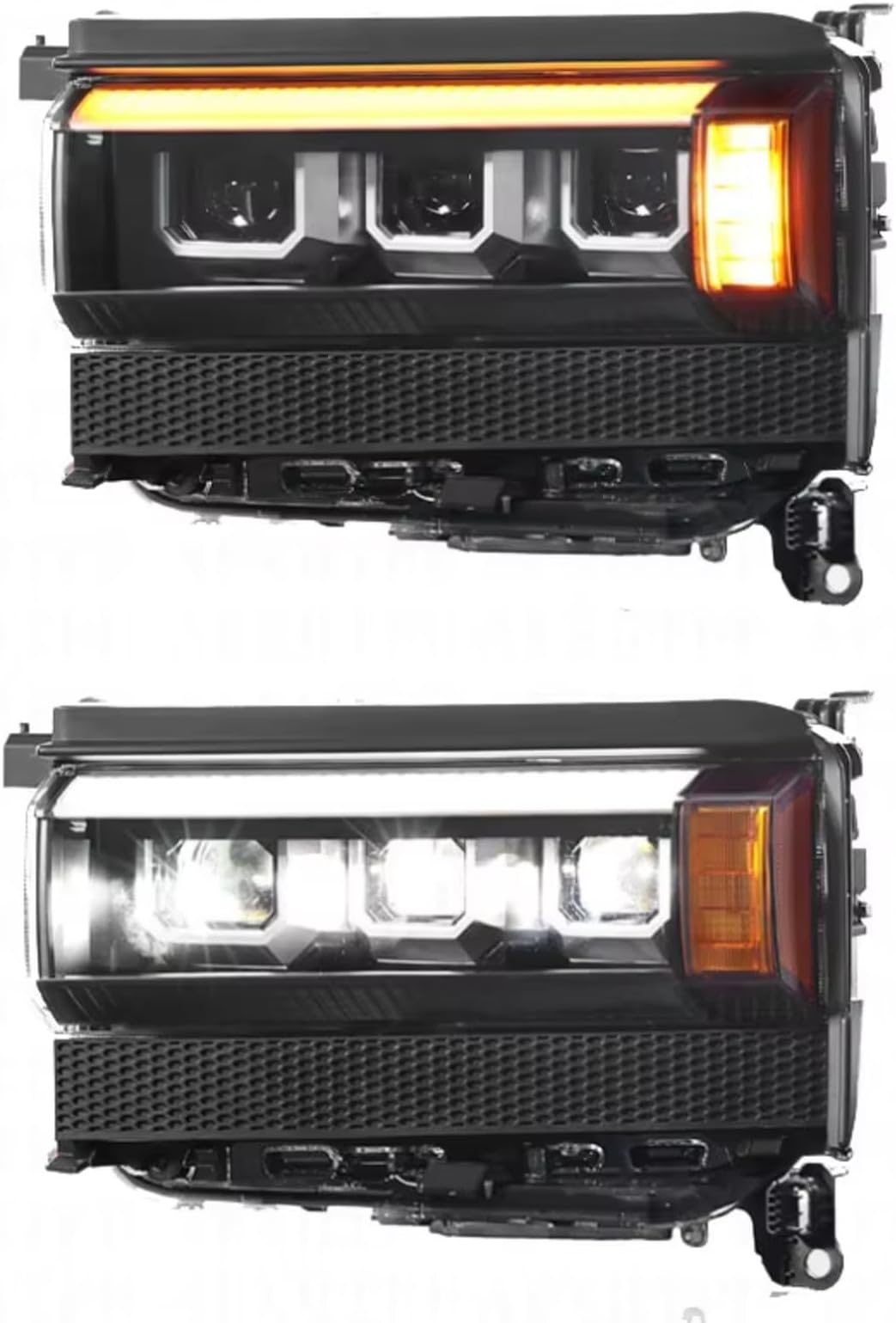 Car Front Headlight Assembly Compatible With Toyota For Land For Cruiser For Prado LC250 2024-2025 DRL Projector Lens Headlights Driving Light Signal Lamp Head Lamp(No 2)