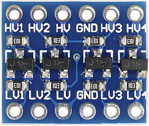 10 Pcs 3.3V to 5V 4 Channels IIC I2C Logic Level Converter Bi-Directional Shifter Module for Arduino/Raspberry Pi with Dupont Cable - 3