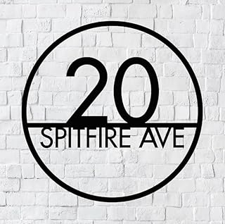 Metal House Number Sign | Address Sign | Modern Address | Art Decor Address Sign | Metal Address Sign | Address Numbers | Address Plaque (XL 26" x 26", Copper)