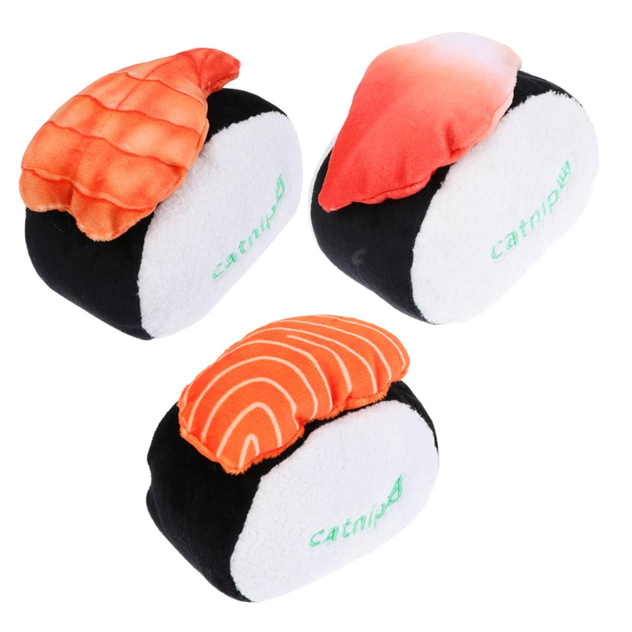 Yardwe 9pièces Jouets Peluche Catnip pour Chat Jouets à Mordre Squeaky Et Molar pour Kittens De Sushi Coquille Crevettes