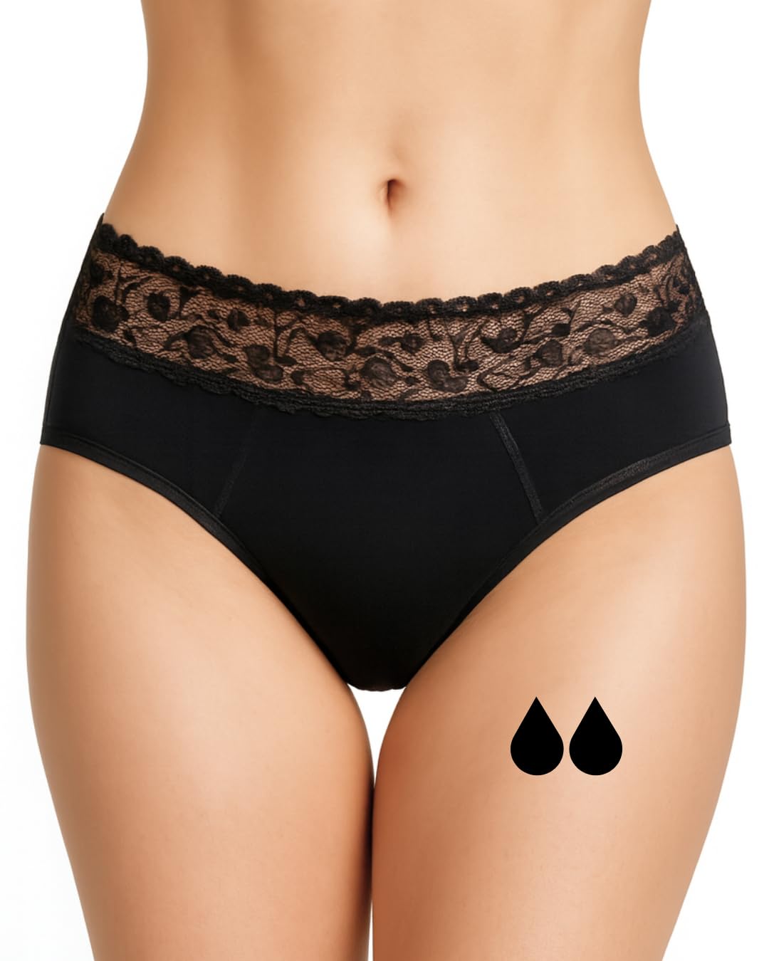 NoBlood - Slip Ciclo mestruale Super Assorbente XXS-6XL in Cotone Comodo | Mutandine Mestruali Flusso Abbondante