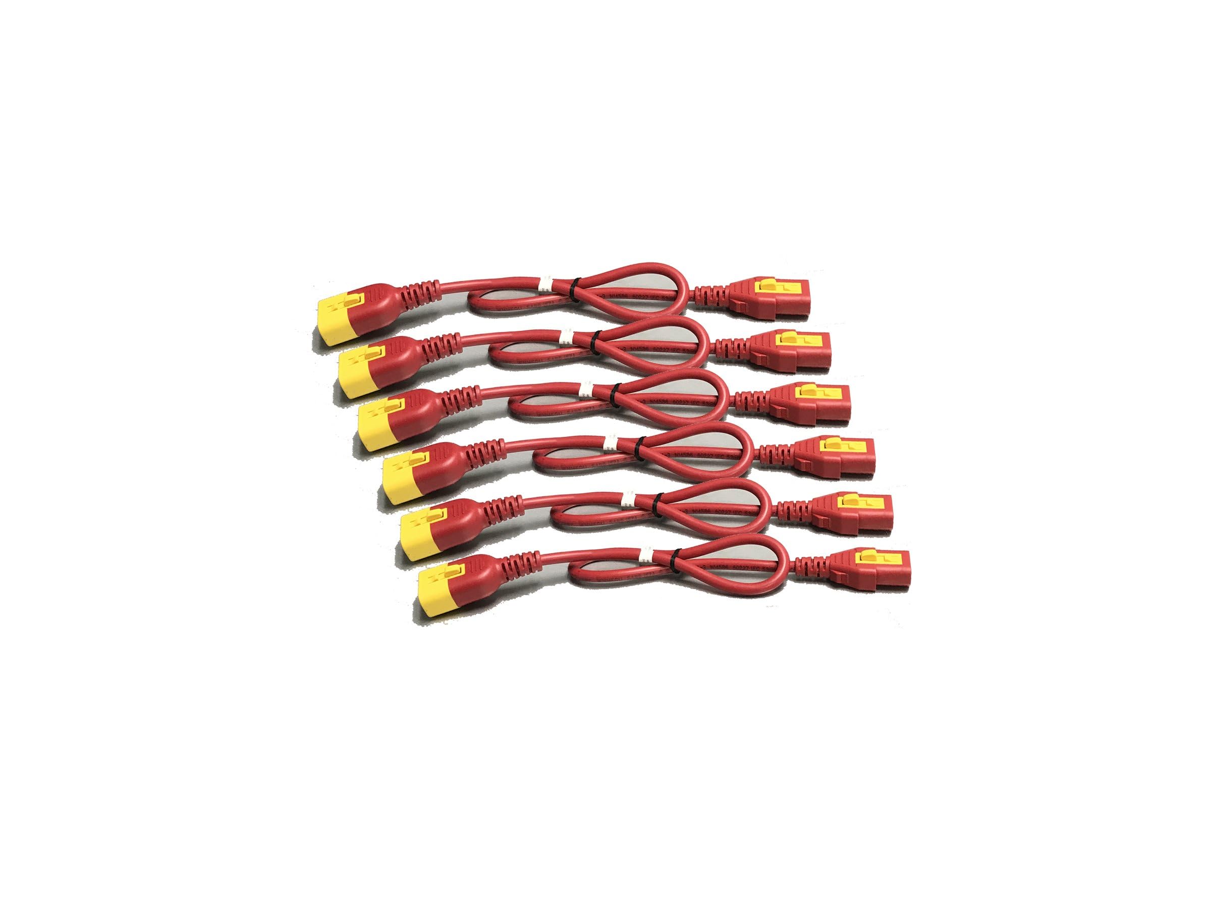 APC by Schneider Electric Netzkabel-Set (6 EA) Verriegelung C13 auf C14, 1,8 m, Rot