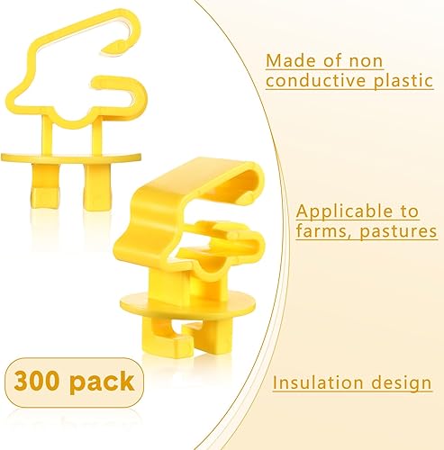Miniatura 3 de Geiserailie Aisladores de poste en T, 150 unidades, alambre más corto, ajuste cómodo, clips para postes en T, aislantes para agricultura y