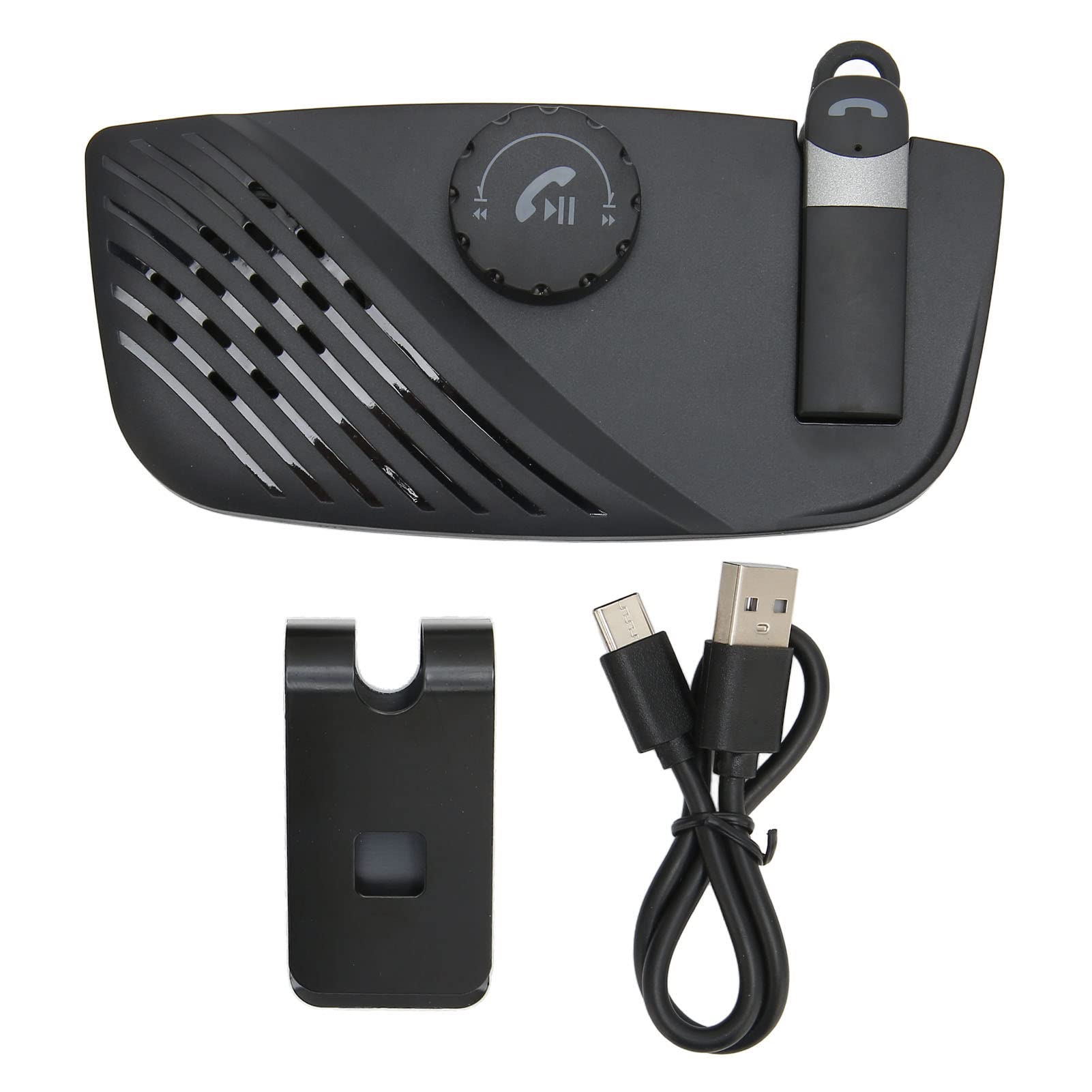 Vivavoce per Auto Bluetooth 5.0, Può Cambiare Rapidamente Chiamate Private, Connessione Automatica, con Clip Posteriore in Metallo, Kit Vivavoce per Riduzione Del Rumore Dell'auto per Camion, Autobus