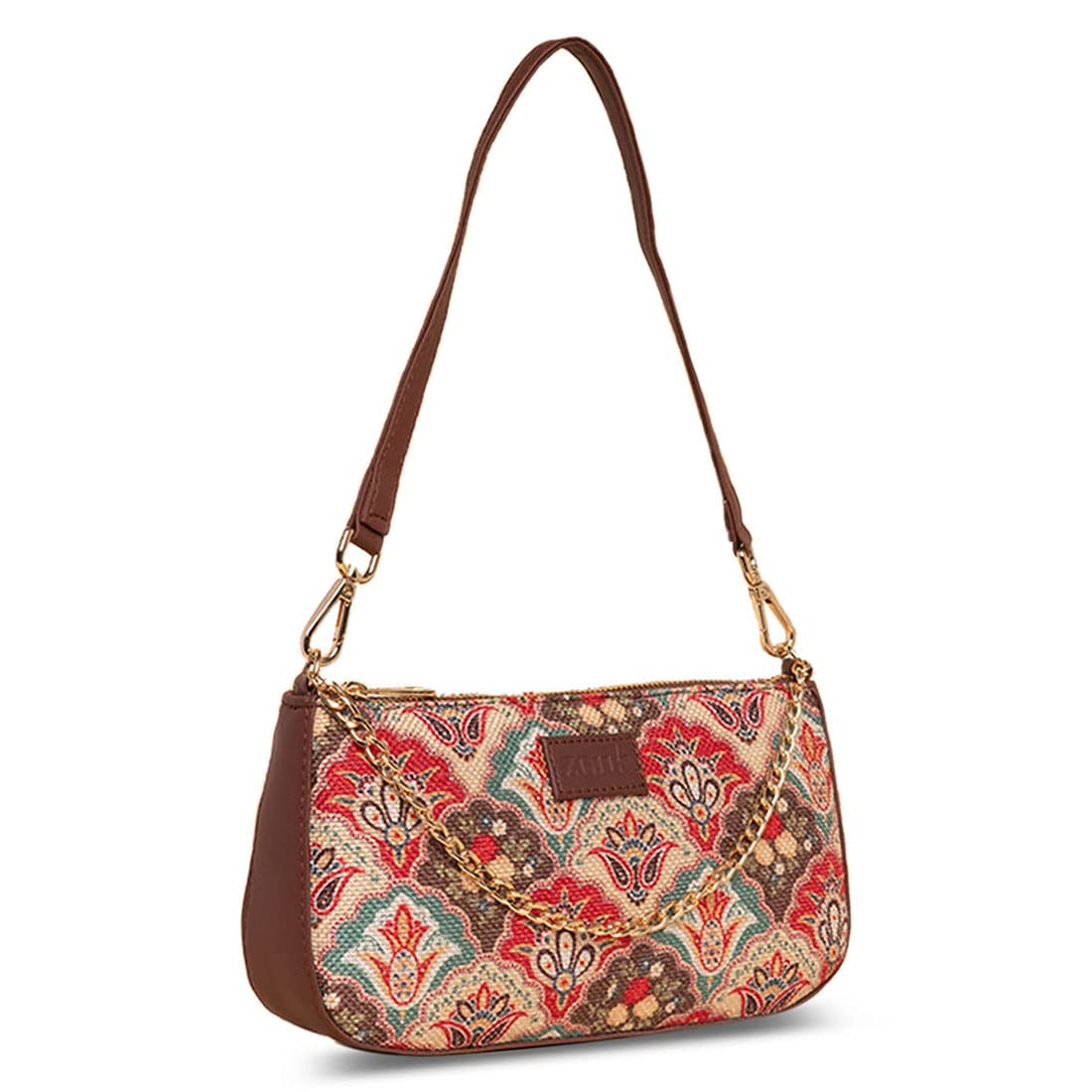 ZOUK Motif Printed Womens Handcrafted Vegan Leather Multicolor Casual Mini Shoulder Bag (B0BQMXXQT2) Amazon Price History, Amazon Price Tracker