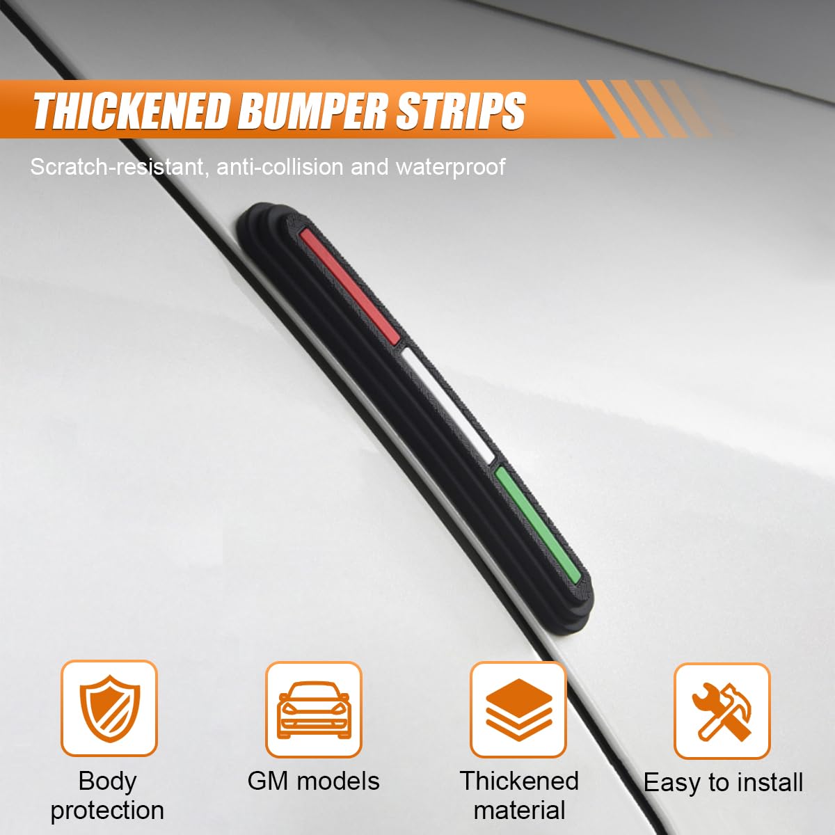 4PCS Car Door Edge Guards Anti-Scratch Anti Collision Car Door Protector Bumper Guard Trim Sticker Universal Self Adhesive — view 3